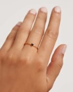 14K Solid Gold Minimalist Heart Shape Ring - Image 3