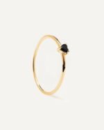 14K Solid Gold Minimalist Heart Shape Ring - Image 5