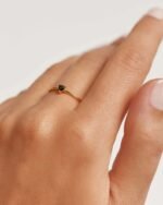 14K Solid Gold Minimalist Heart Shape Ring - Image 4
