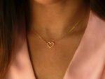 The Karat Store Minimalist Heart Gold Necklace
