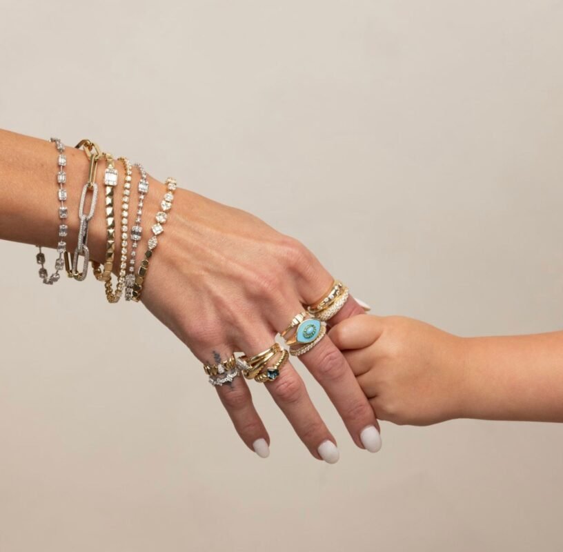 14k solid gold turquoise emerald evil eye ring mm588 2