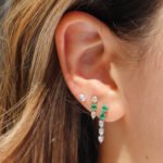 14k Gold Lab Grown Diamond Pear Stud Earring - Image 2