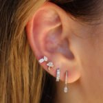 14K Gold Lab Grown Diamond Mini Mushroom Earring - Image 2