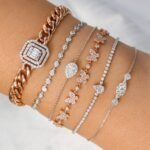 14K Gold  Full Bezel Diamond Bracelet - Image 3