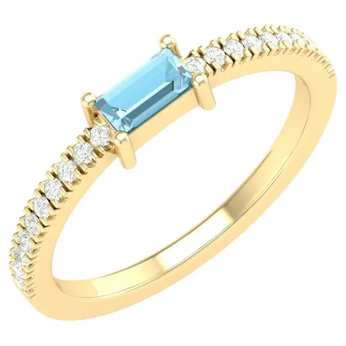 14k solid gold 0 4 carat aquamarine infinity band as009 2