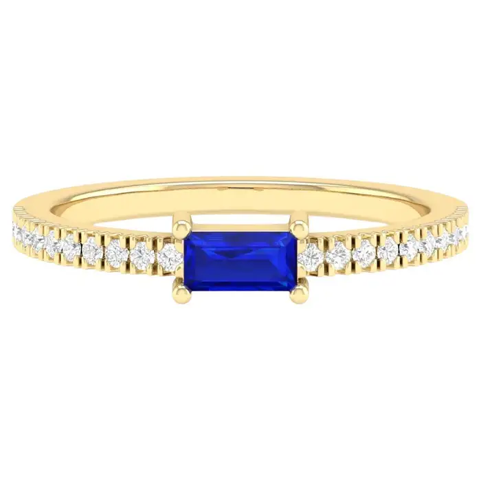 14k solid gold 0 4 carat natural sapphire infinity band as012 2