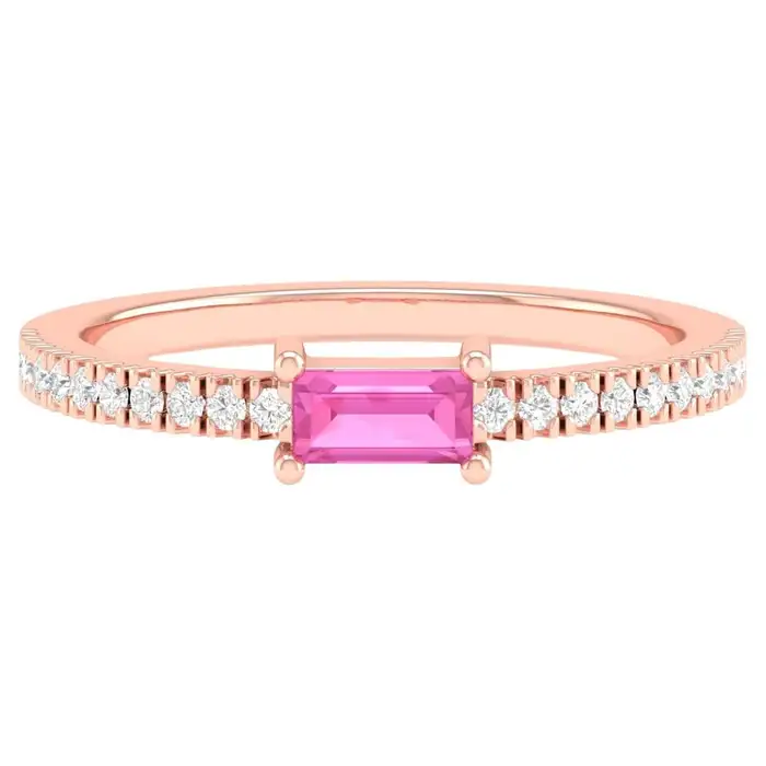 14k solid gold 0 4 carat pink sapphire infinity band ring as008 1