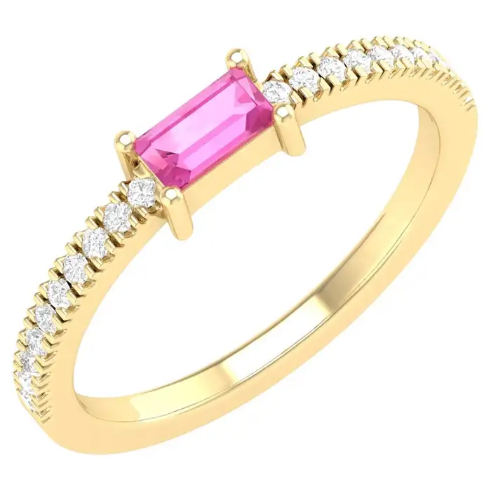 14k solid gold 0 4 carat pink sapphire ring as014 1