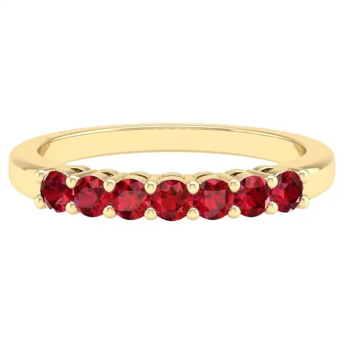 14k solid gold 0 5 carat ruby infinity band ring as031 1