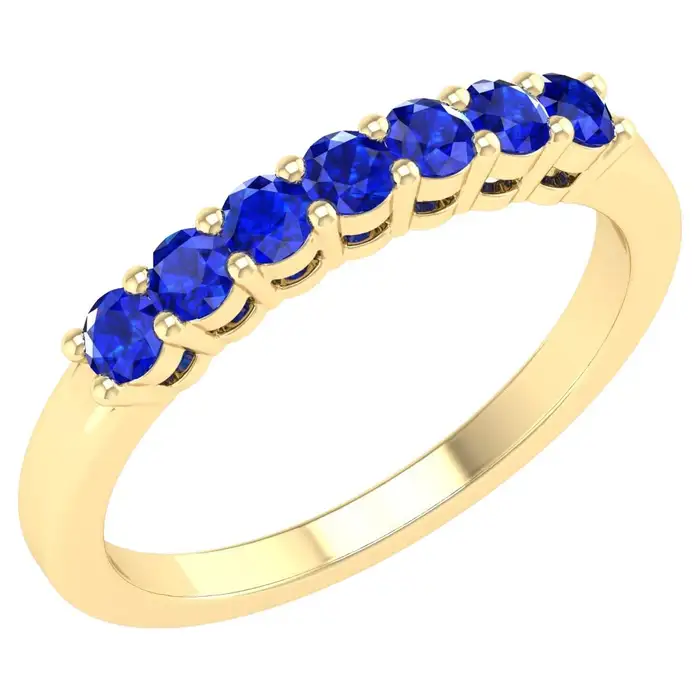 14k solid gold 0 5 carat sapphire infinity band ring as032 1
