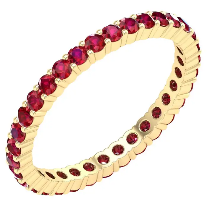 14k solid gold 0 85 carat ruby eternity ring as035 1