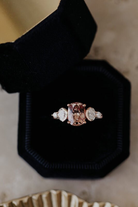 14k solid gold 1 74 ct long cushion deep pink garnet ring jkl14 2