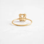 14K Solid Gold 2ct. Square Radiant Cut Moissanite Diamond Ring - Image 4