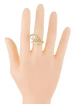 14K Solid Gold 6.25 Carat Pearl & Diamond Statement Ring - Image 5