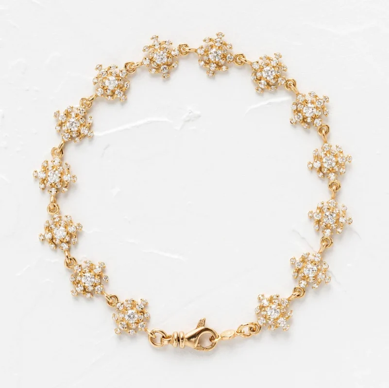 14k solid gold grand diamond edison bracelet d 0101 1