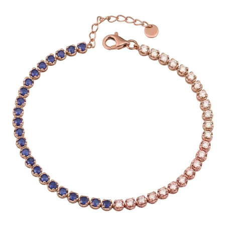 14k solid gold half blue sapphire and diamond tennis bracelet apl1 1