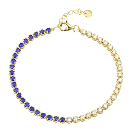 14k solid gold half lapis and diamond tennis bracelet 889a 1