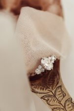 18K Solid Gold Oval Cut Moissanite Engagement Ring - Image 5