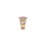 18K Solid Gold Pink Sapphire Ring - Image 2