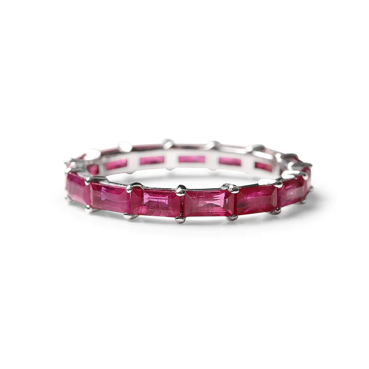 14k solid gold red ruby baguette eternity band 1621545 1