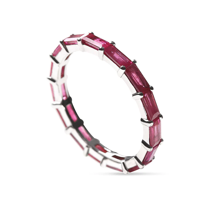 14k solid gold red ruby baguette eternity band 1621545 2