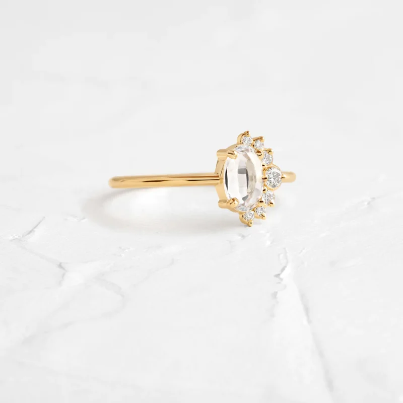 14k solid gold white sapphire astra ring dfg6 2