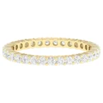 18K Solid Gold 0.85 Carat | Natural Diamond Infinity Band Ring | Thin Natural Diamond Band - Image 3
