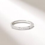 18K Solid Gold Pave Diamond Spike - Image 6