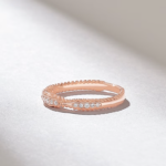 18K Solid Gold Pinched Twist Diamond - Image 5