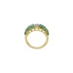 14K Solid Gold Emerald And Diamond Ring - Image 4