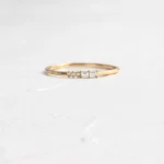 18K Solid  Gold Lab-Grown Diamond Morse Code Rings - Image 4