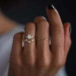 14k Solid Gold Lab-Grown Diamond Bushel Ring - Image 5