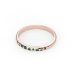 14K Solid Gold Natural Emerald Cluster Ring - Image 4