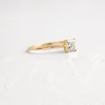 18K Solid Gold Princess Cut Lab-Grown Diamond Ring - Image 5