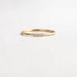 18K Solid  Gold Lab-Grown Diamond Morse Code Rings