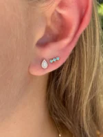 Sophie Tear Drop Natural Diamond Studs - Image 2