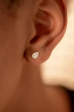 Sophie Tear Drop Natural Diamond Studs - Image 3