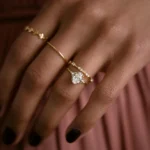 18k Gold Lab-Grown Diamond Minuet Ring - Image 4