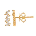 Baguette Natural Diamond Picket Studs