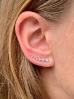 Ivy Natural Diamond Climber Earrings - Image 3