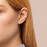 Bee Studs in 14 Karat Gold & Natural Diamonds - Image 6