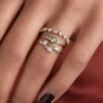 14k Solid Gold Lab-Grown Diamond Bushel Ring - Image 4