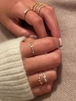 18K Solid Gold Lila Marquise Diamond And Sapphire Band - Image 3