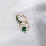 14K Solid Gold Green Emerald Solitaire Ring - Image 8