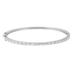 Horizontal Baguette Diamond Bangle - Image 2