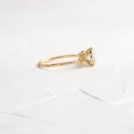 14k Solid Gold Round Cut Lab-Grown Diamond Engagement Ring - Image 7