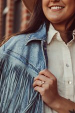 14k Solid Gold Lab-Grown Diamond Pear Engagement Ring - Image 2