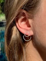 Beth Natural Diamond Jacket Hoops - Image 4