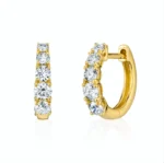 Graduated Natural Diamond Huggies - Image 2