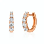 Graduated Natural Diamond Huggies - Image 3